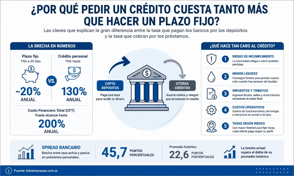 35.Diferencia entre plazo fíjo y crédito