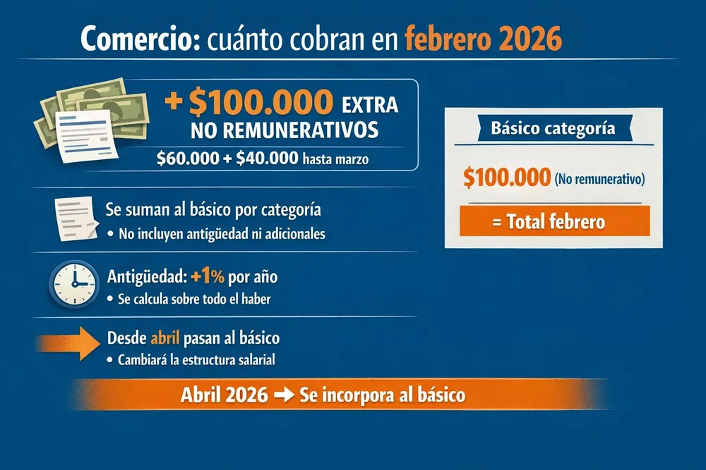 68.Sueldos Empleados de Comercio - Febrero